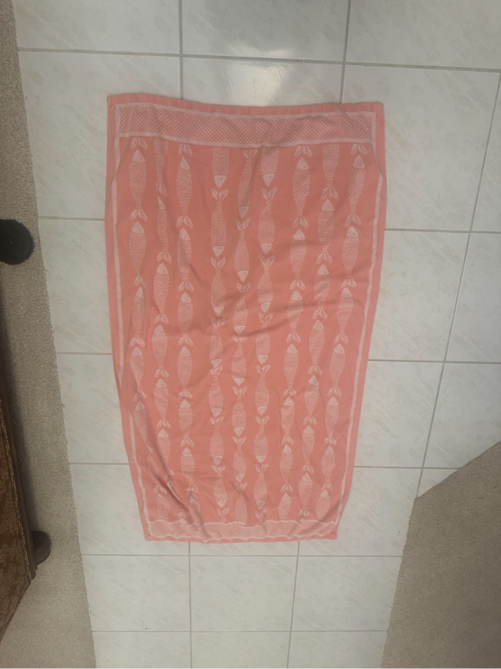 Women's Coral  salmon Beach Towel -